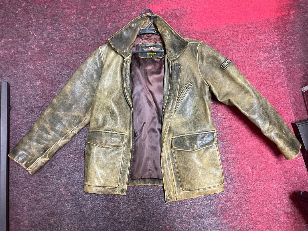 ヴィンテージ ハーレーダビットソン・レザージャケット　牛革 .