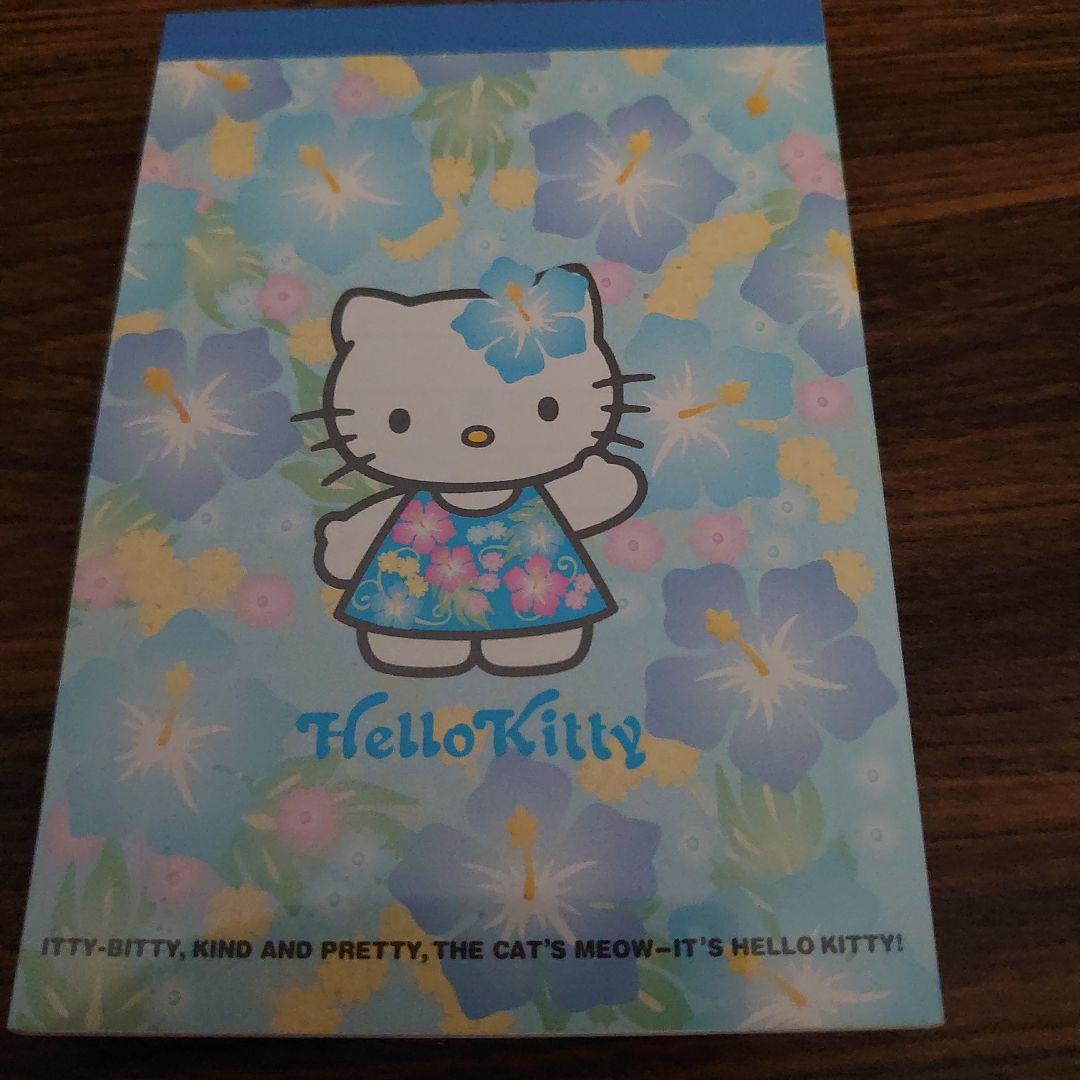 l*9様 新品未使用♡ハローキティハイビスカスメモ水色 みずいろ ハローキティ