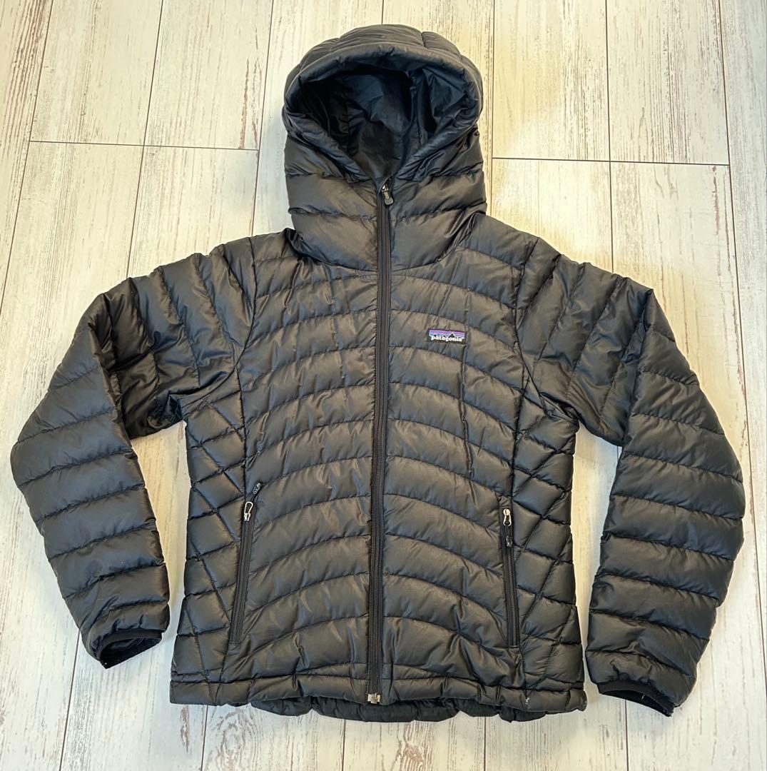 patagonia ダウンセーター フーディ レディース ブラック XS