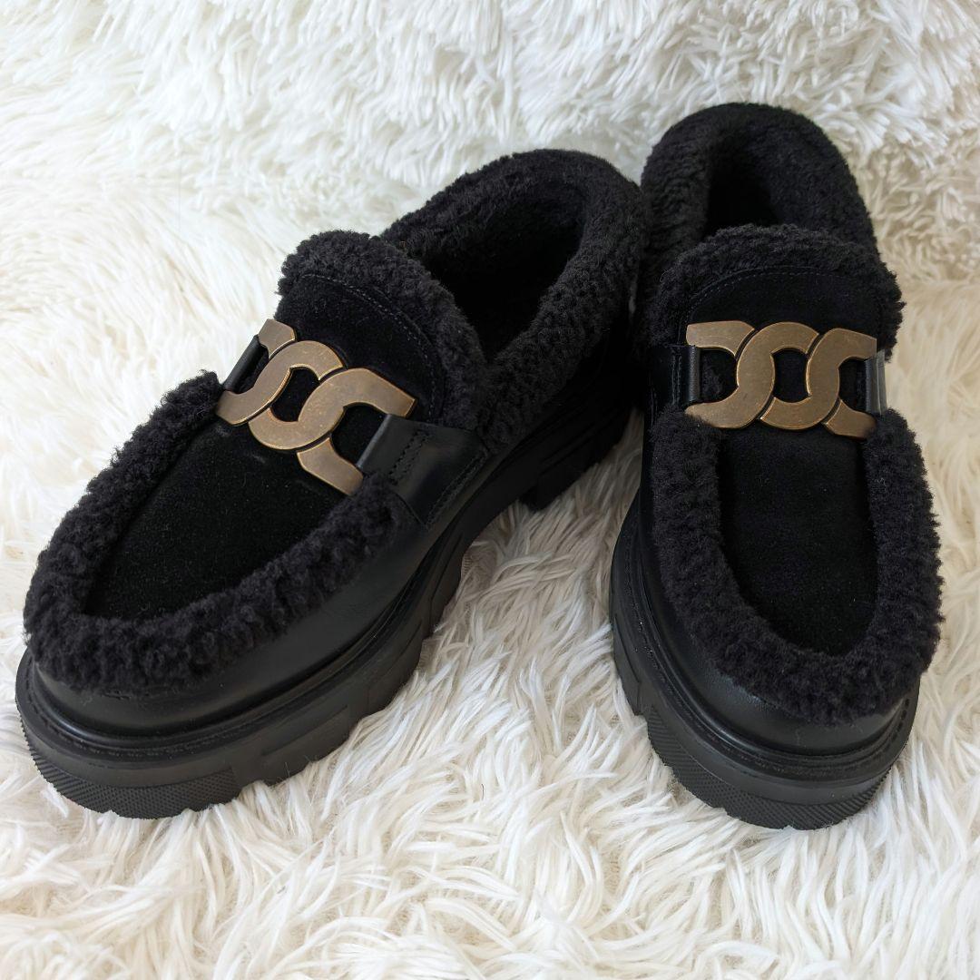 ヒルズアヴェニュー ボア　厚底 ローファー　タンクソール　ストーミ