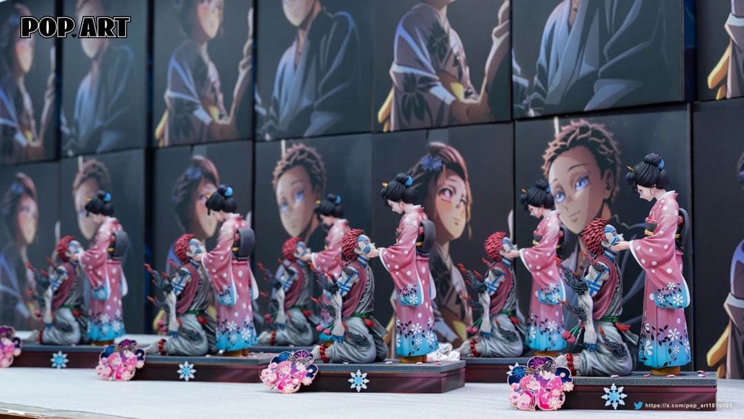 たっちゅんさん専用鬼滅の刃猗窩座と恋雪ガレージキット フィギュア