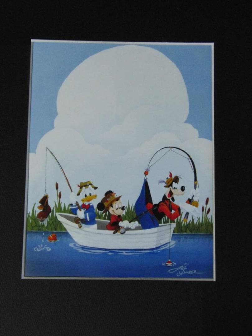 メリッサ・スーバー、【Gone Fishing】、希少な額装用画集より、状態良好