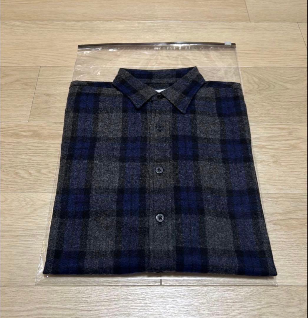 WTAPS 25AW TXT 01 LS NAVY サイズM チェックシャツ