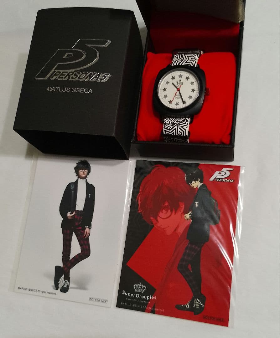 SuperGroupies　ペルソナ5モデル　腕時計　主人公　ブロマイド付き