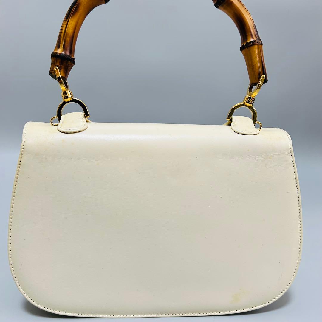 GUCCI グッチ バンブー ハンドバッグ ターンロック ブラック2way