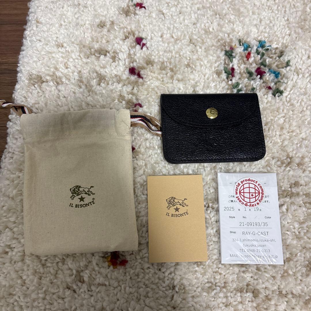 IL BISONTE ブラックレザー ケース