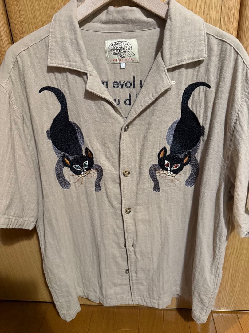 noko tattoo gakkin cat priority 半袖シャツ L