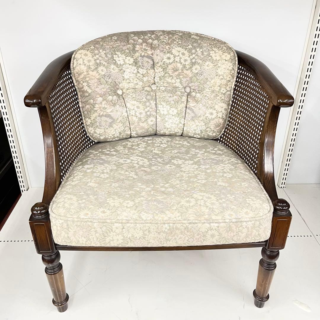 karimoku カリモク ソファ チェア イス コロニアル ラタン 肘掛け椅子