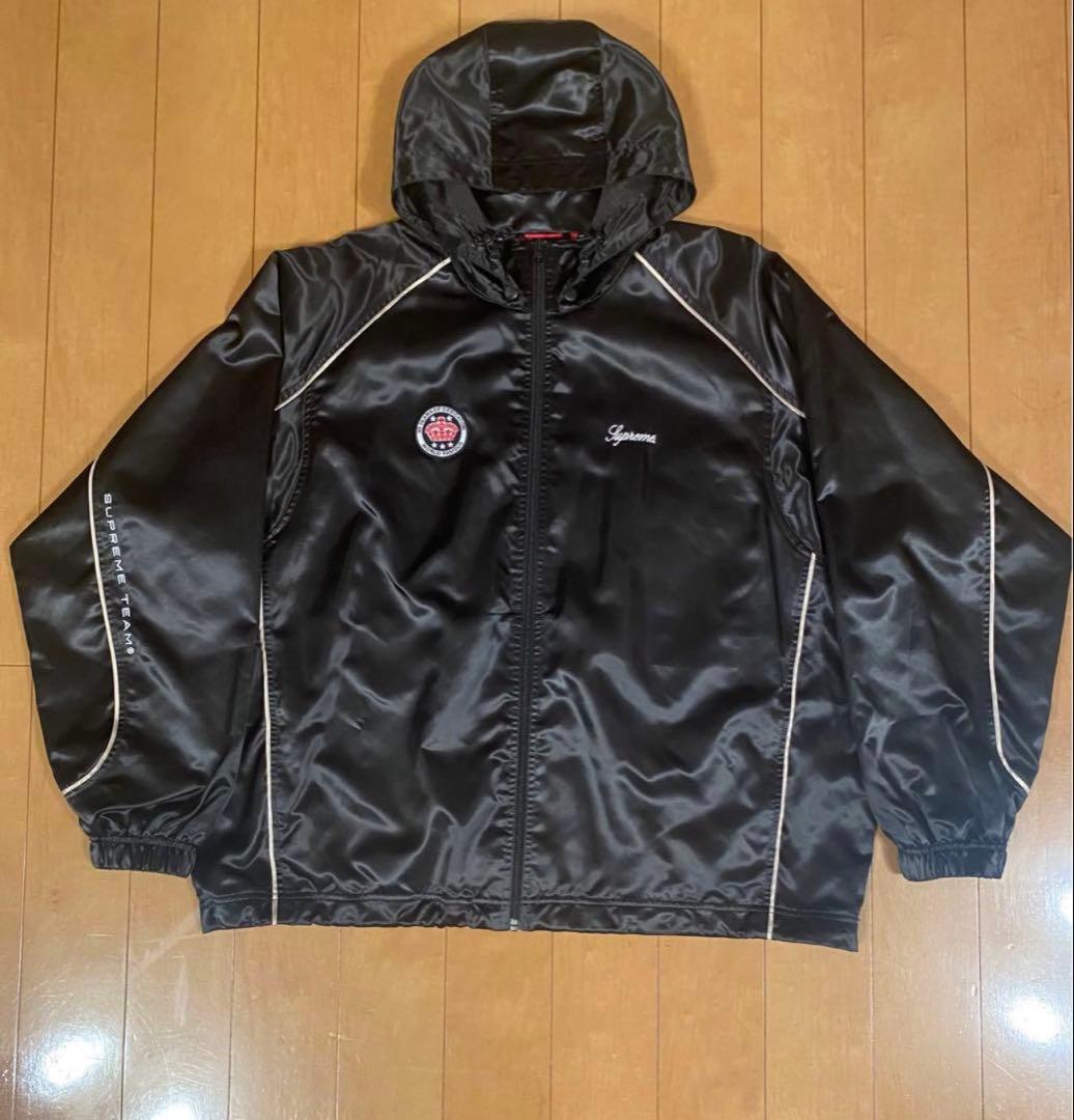 ジャケット・アウター supreme Satin Hooded Track Jacket org.jpg