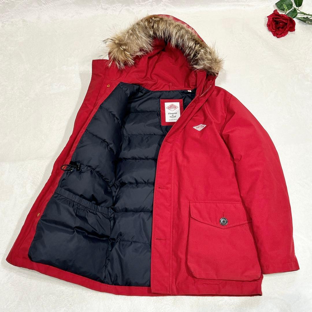 未使用級美品✨ danton ダントン ダウンジャケット 赤 40 ファー