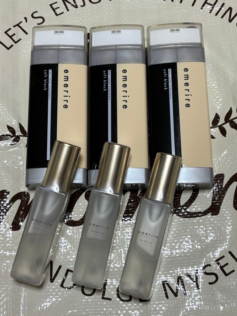 emerire 白髪染め ソフトブラック 3本セット