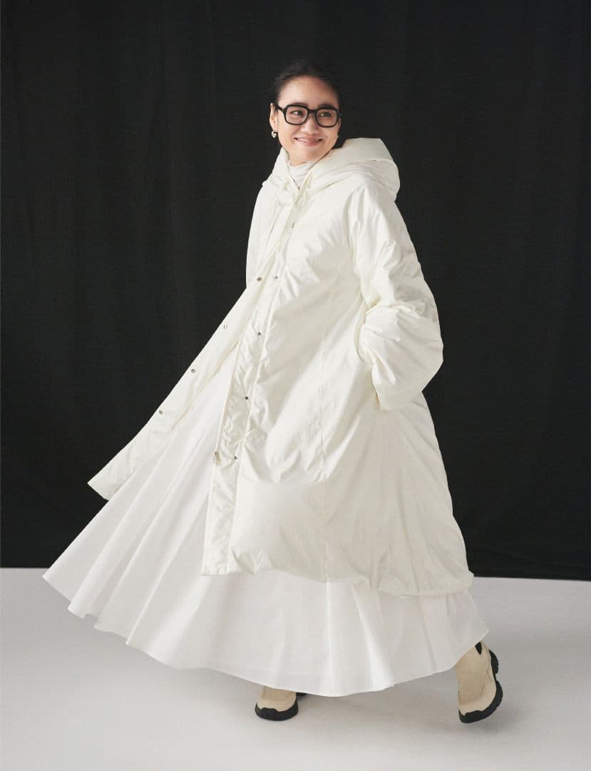 ねこばす様専用☆emmi ダウンコート金子綾 AYA KANEKO 白 サイズ0