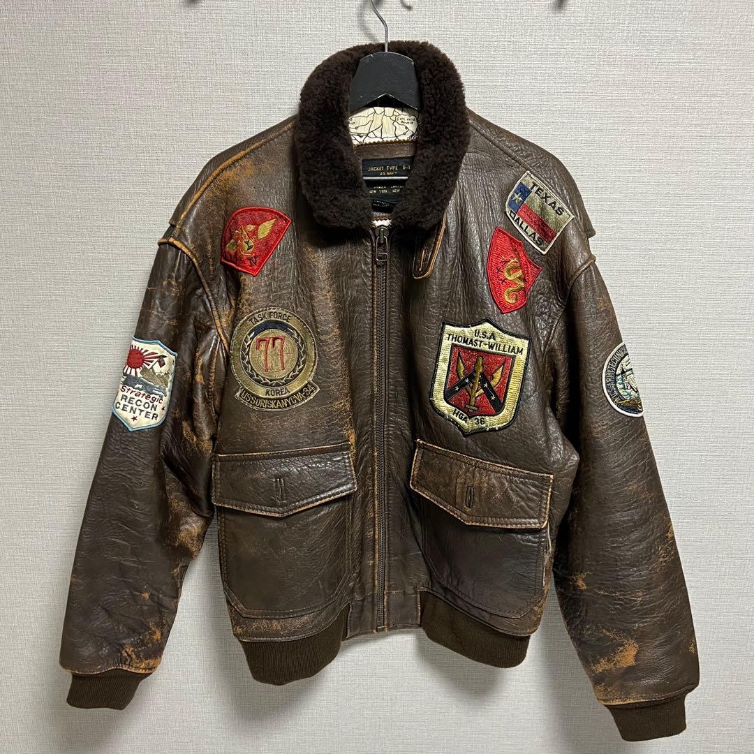 1988 AVIREX G-1 ワッペン フライトジャケット U.S.NAVY