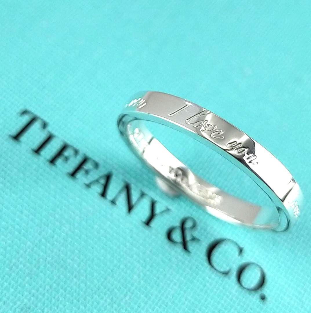 ◇【ティファニー】I Love You ノーツ ナロー リング 17号 2630