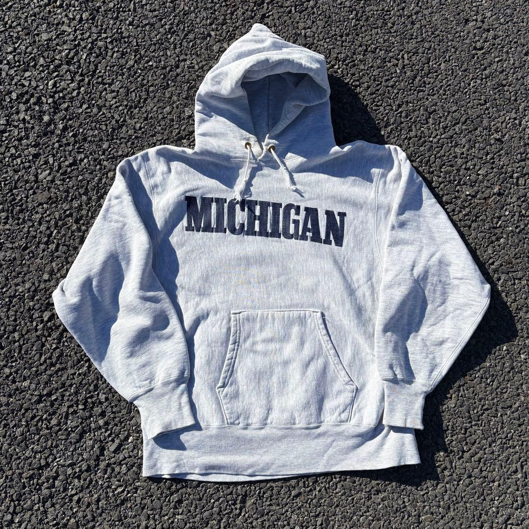 80s Champion リバースウィーブ トリコタグ MICHIGANパーカー