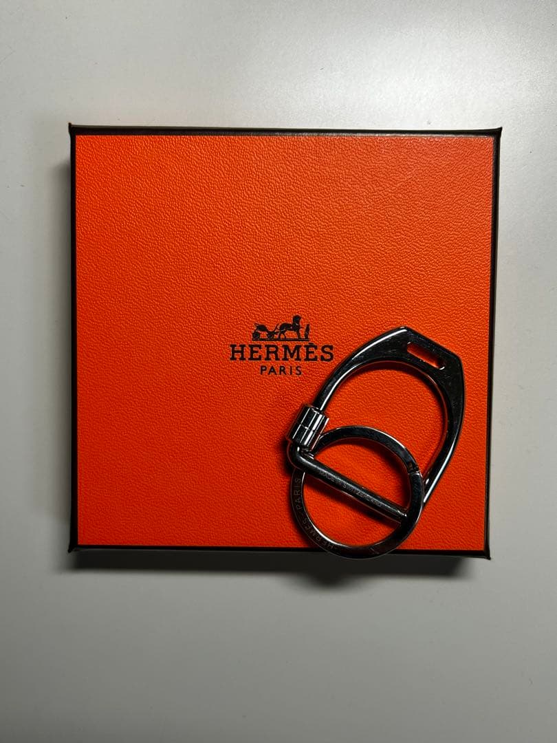 エルメス キーホルダー エトリエ 鐙モチーフ キーリング ステンレス