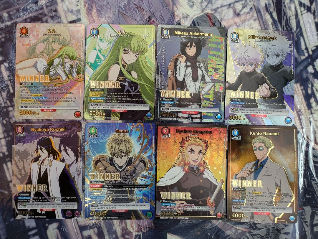 ユニオンアリーナ winnerプロモ 英語海外版 c.c. ミカサ キルア 他