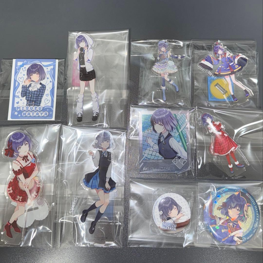 秦谷美鈴アクリルスタンド 缶バッジ カード セット 10点 まとめ売り