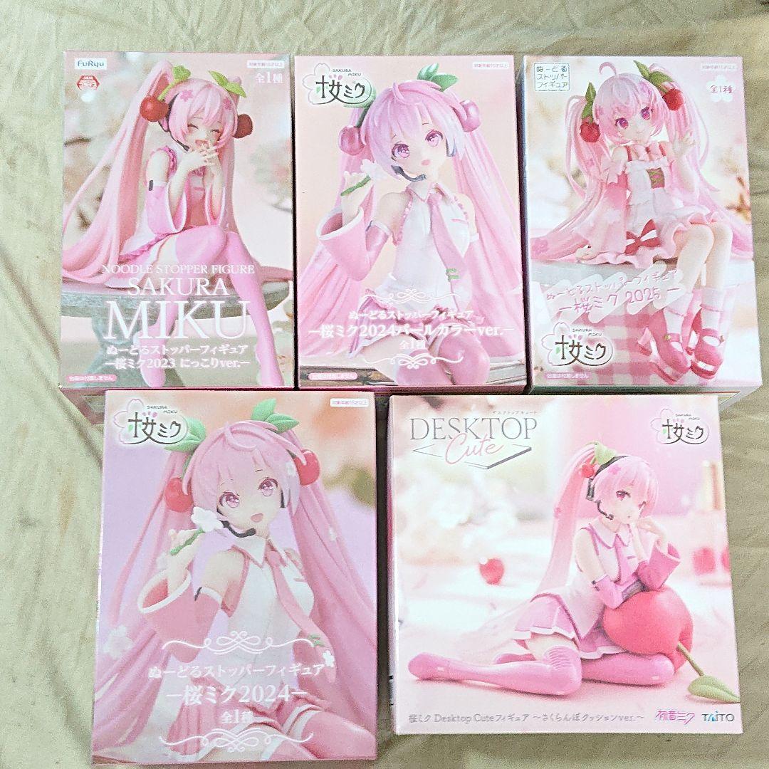 桜ミク プライズフィギュアコレクション 合計5種