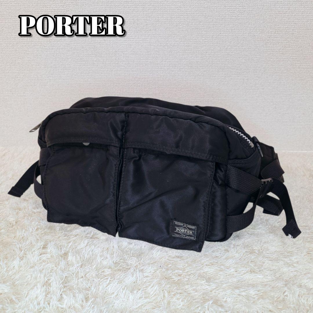 美品✨PORTER ポーター タンカー ウエストバッグ ブラック ボディバッグ