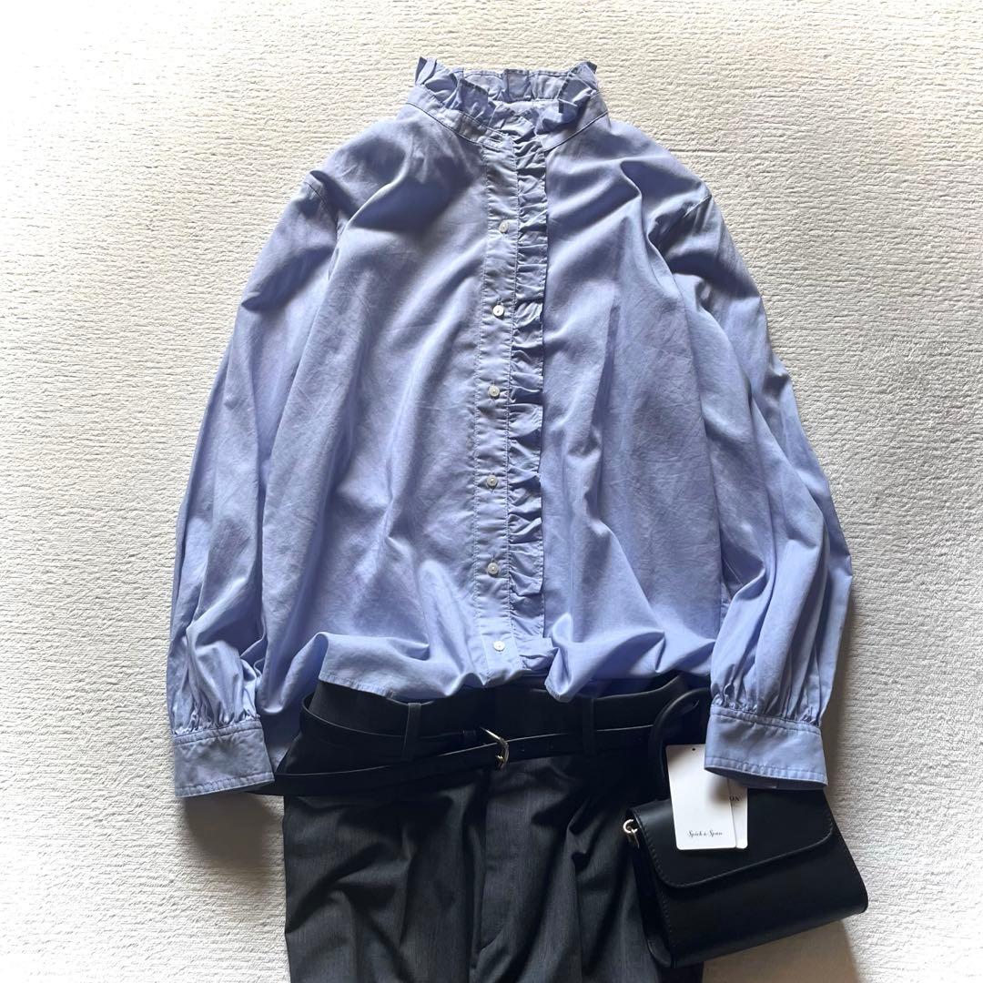 新品未使用 スピック&スパン Spick&Spanフリル シャツ ブラウス
