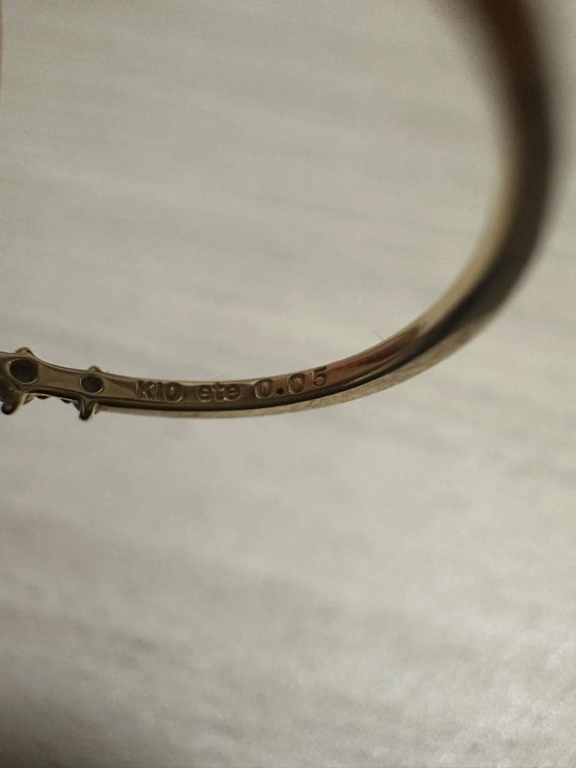 【ete】指輪　９号　10金　0.05ct