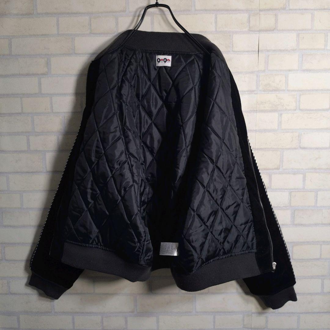 9090☆ポケモン コラボ ベロア 総刺繍 中綿 キャラクター スカジャン L