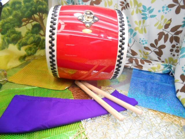 (送料無料)33.980円　R大太鼓36cm撥二本付きとサージ/モス布3mセット