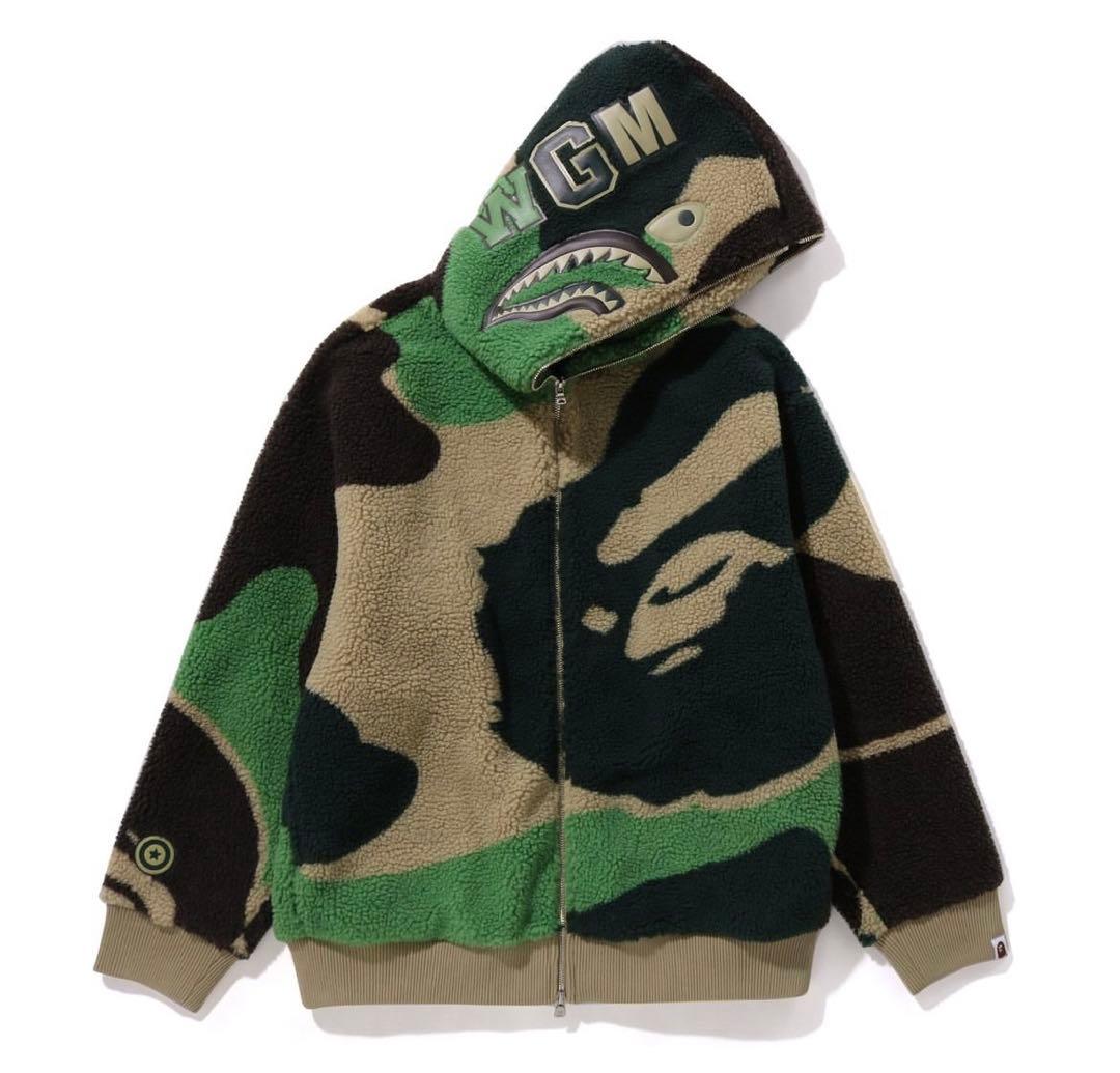 Mサイズ　BAPE MEGA ABC CAMO SHARK BOA HOODIE