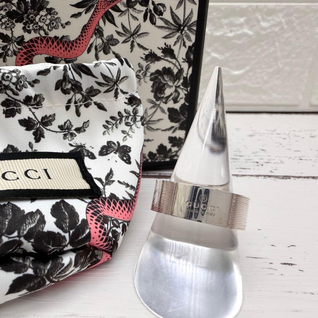 新品・未使用　グッチ　 リブデザイン　リング　925　23号