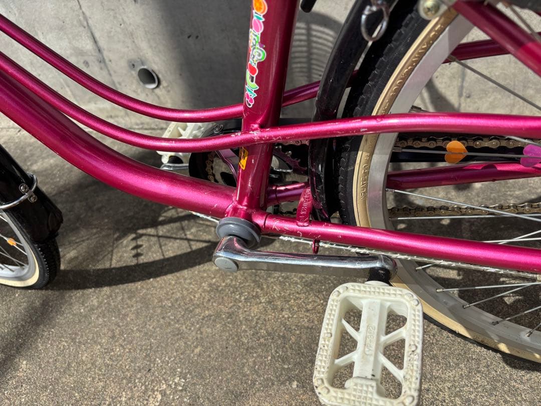 引渡し限定】女の子用 自転車 赤 24インチ - メルカリ