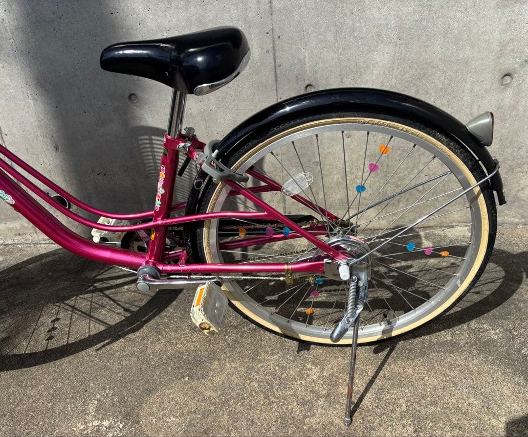 引渡し限定】女の子用 自転車 赤 24インチ - メルカリ