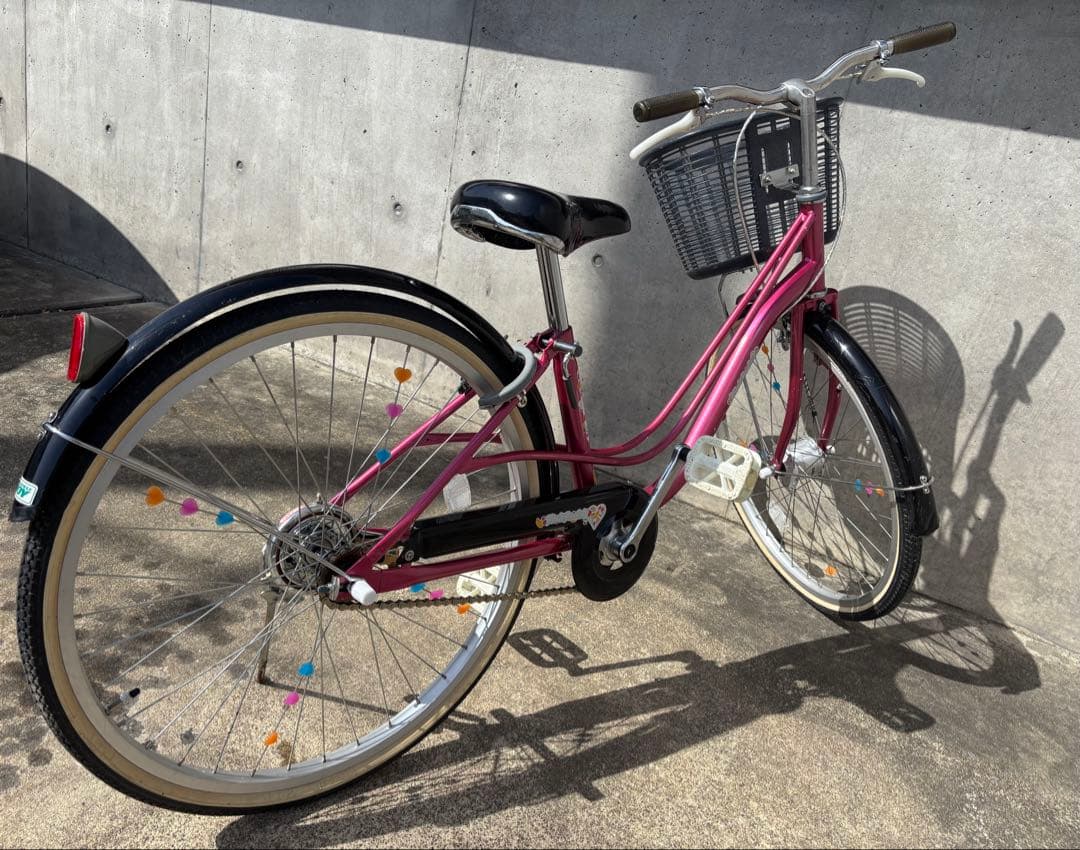 引渡し限定】女の子用 自転車 赤 24インチ - メルカリ