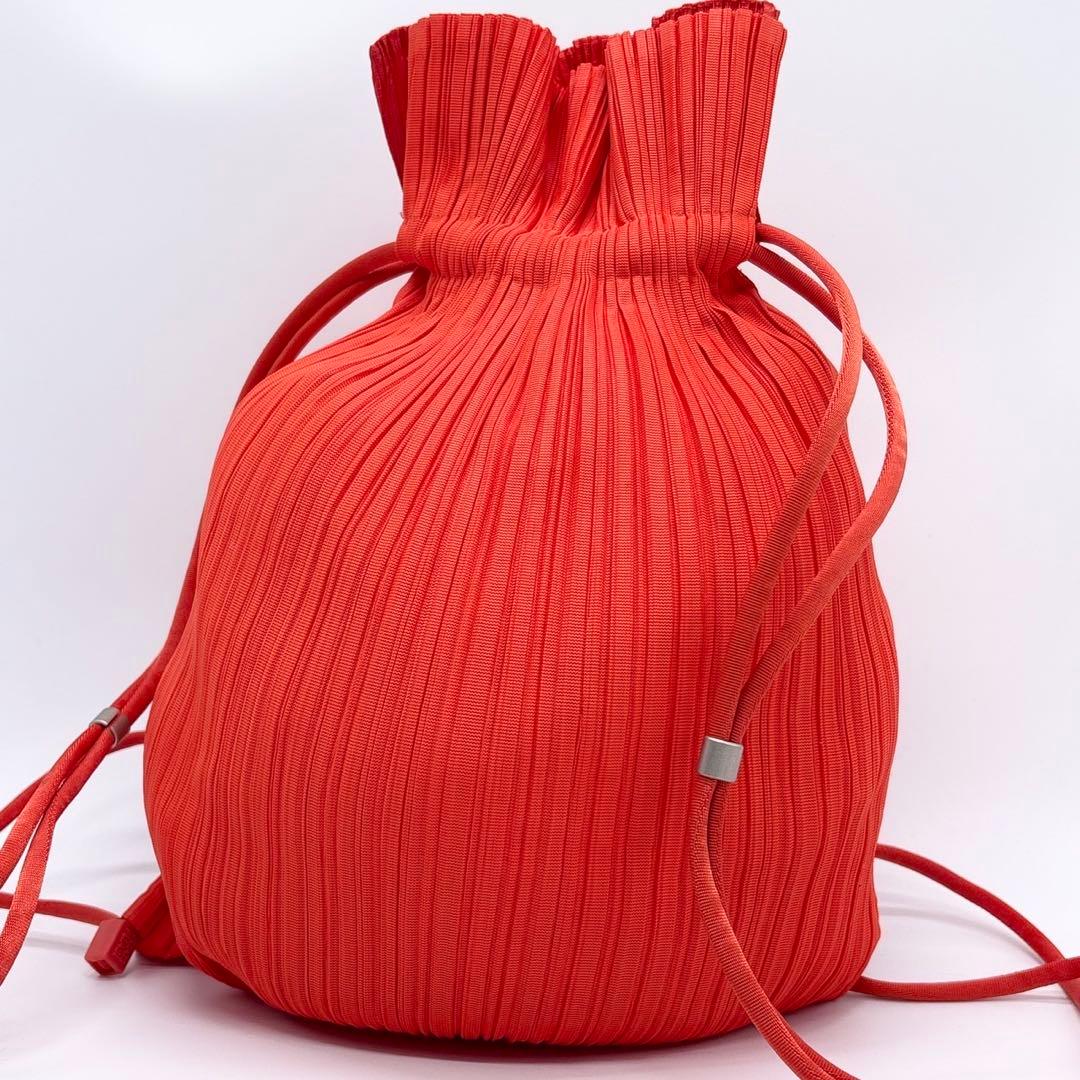 イッセイミヤケ　プリーツプリーツ リュック レッド バックパック　巾着 楽天市場】イッセイミヤケ プリーツプリーズ（バッグ｜バッグ・小物