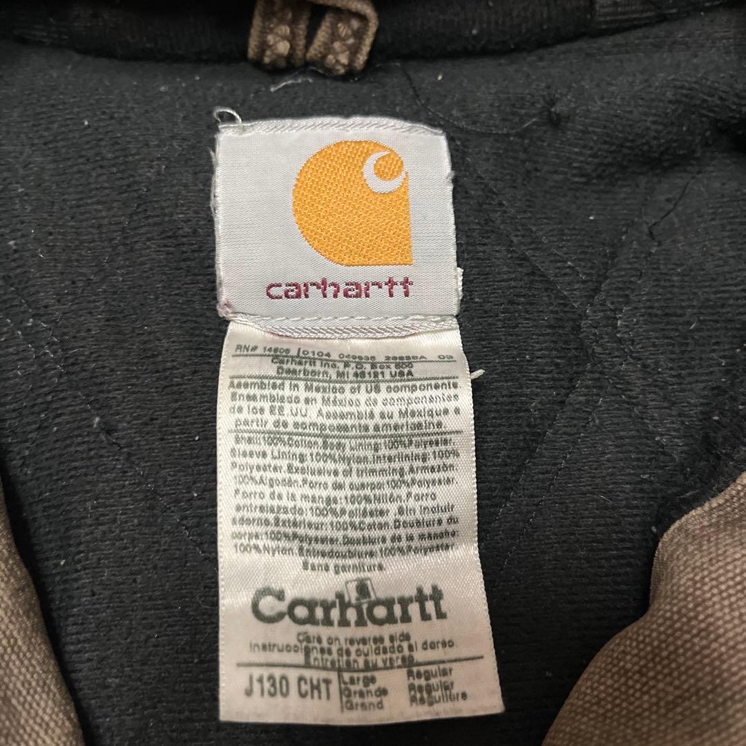 00s Carhartt ダックジャケット アクティブジャケット 鬼ヒゲ 焦茶