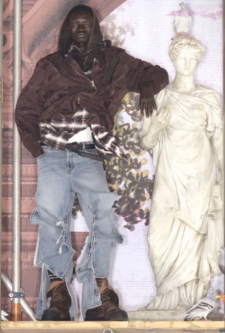 Glenn Martens × H&M サイドスリットワイドデニム 44