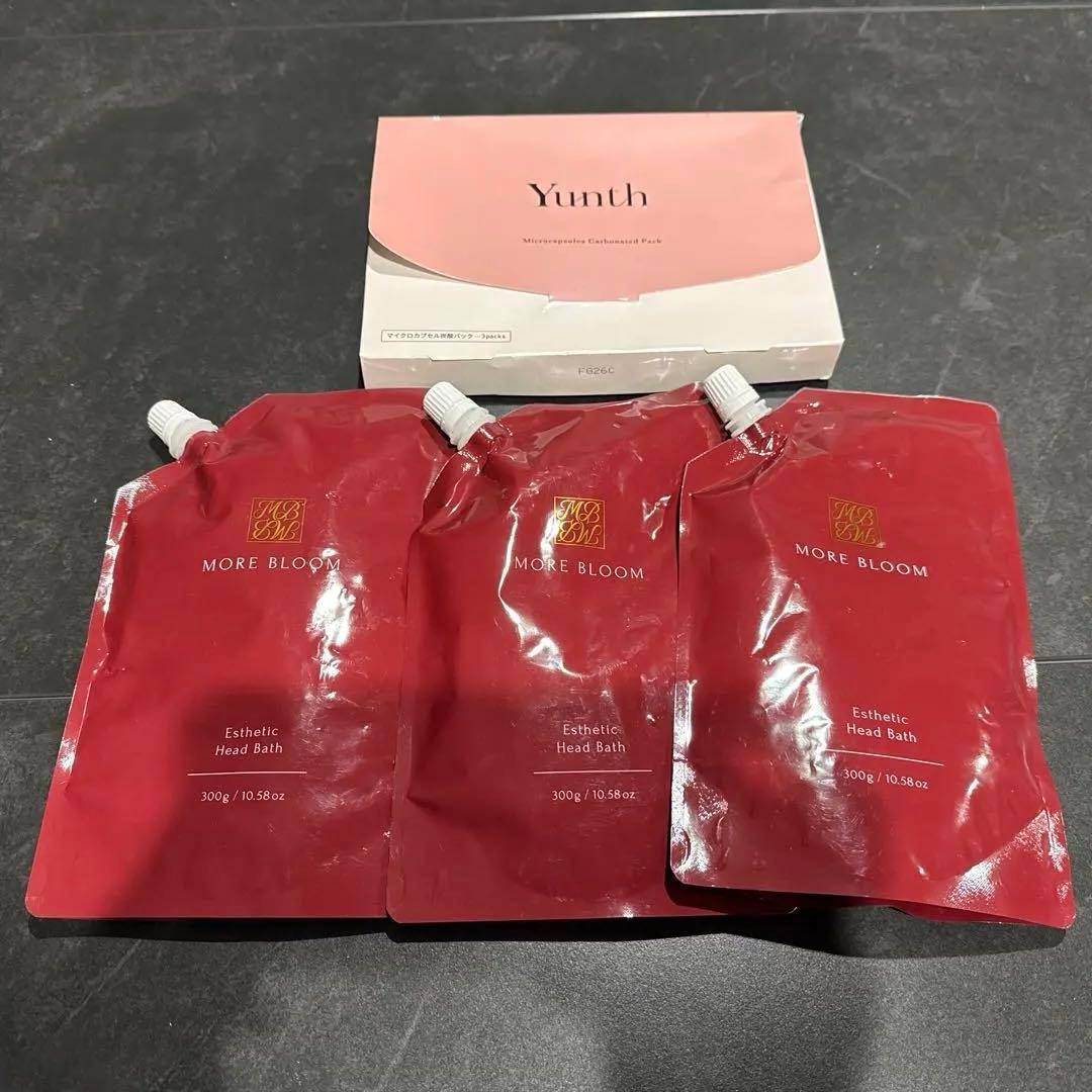 モアブルームクリームシャンプー　3個+ユンス　マイクロカプセル炭酸パック3回分