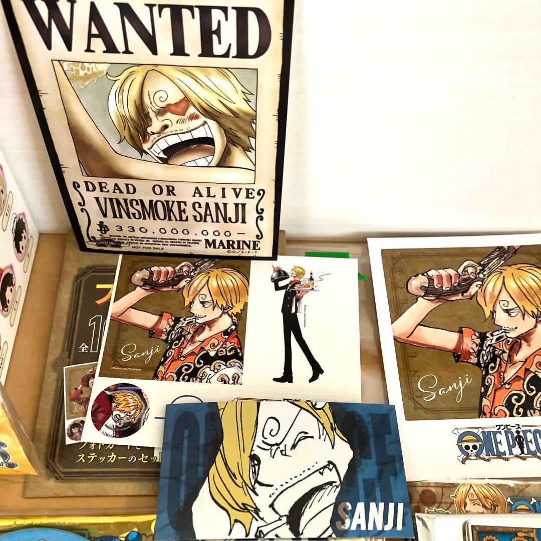 ワンピース サンジ まとめ売り ステータスカード 輩缶バッジ 子供時代