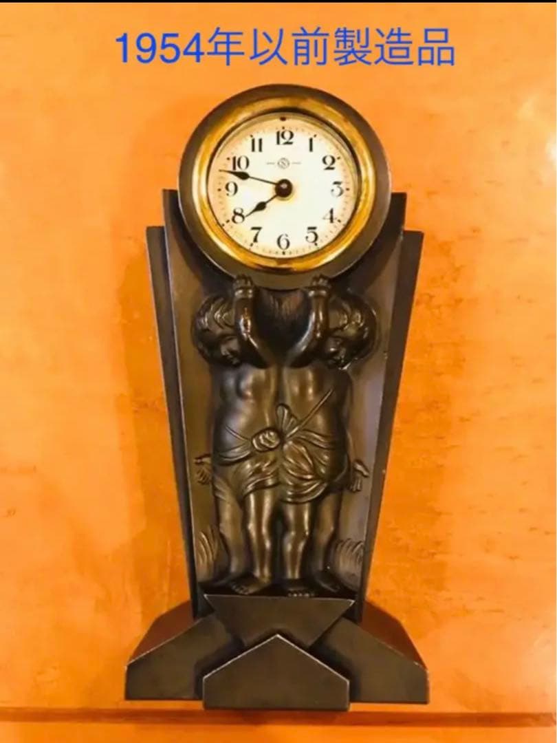 価格変更 精工舎（現SEIKO）1954年以前（昭和29年）ブロンズ製置き時計 精工舎 角形時打置時計 大正時代初期〜中期頃【K025】 | れとろくろっ