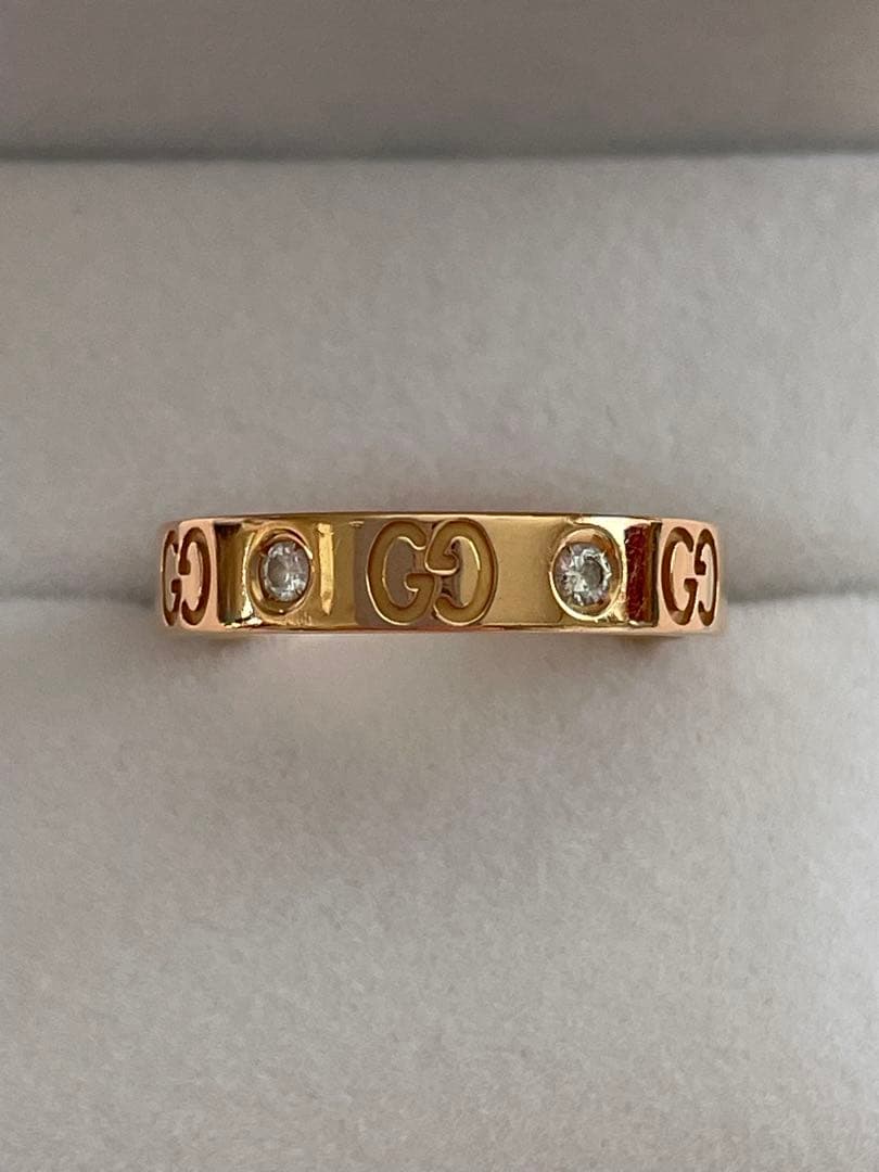 G U C C I アイコンリング ダイヤモンド K18ＰG D 6Ｐ