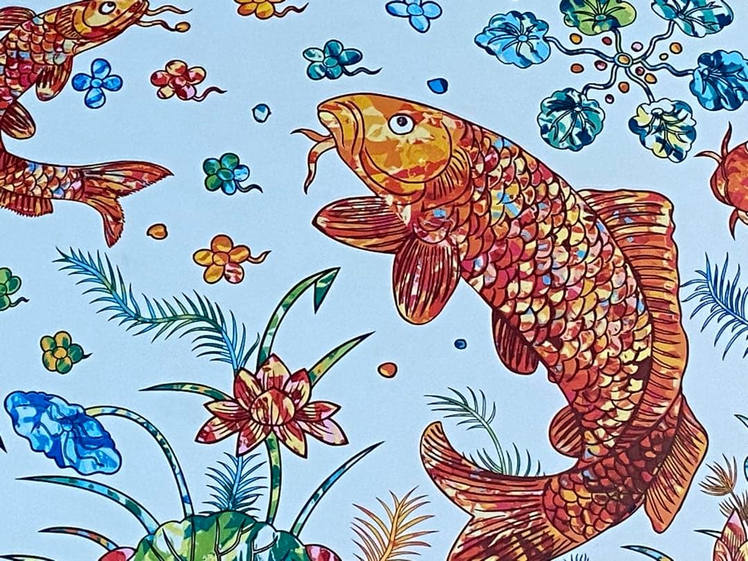 新品 魚藻荷蓮紋蓋罐 明嘉靖朝 景德鎮五彩瓷 村上隆 絵画 1枚 - メルカリ