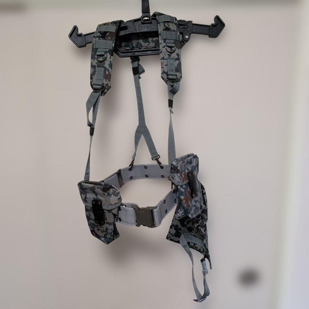 空自迷彩　ポーチ　サスペンダー　装備一式　レプリカ品