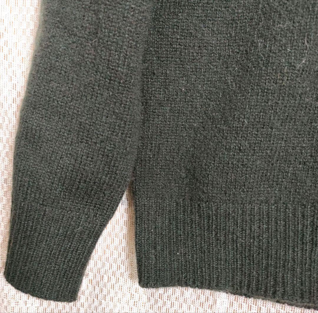 マーガレットハウエル カシミヤ混 Vネックニット ブラック サイズ2