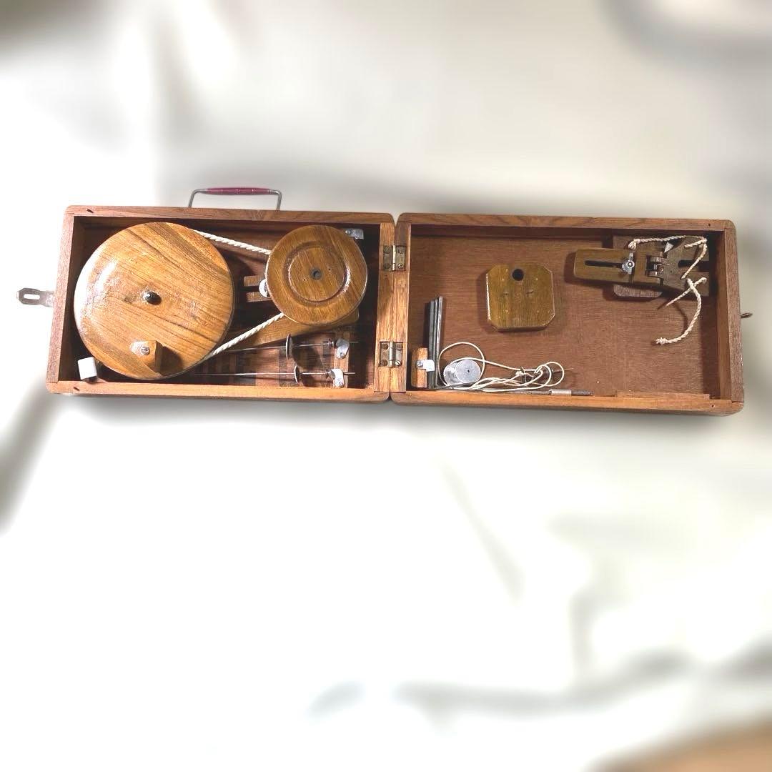 糸紡ぎ機　ボックスチャルカ　インド製