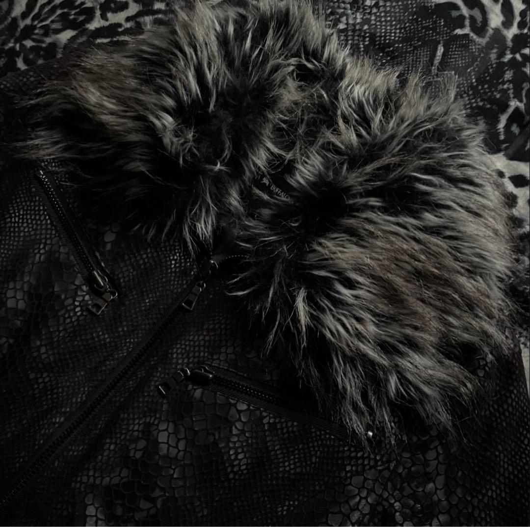 平成 お兄系 archive 蛇 ファー ジャケット Buffalobobs - メルカリ