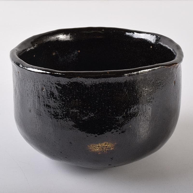 楽吉左衛門 十代旦入造 黒楽茶碗 銘「千鶴」 碌々斎極め箱 D R7892