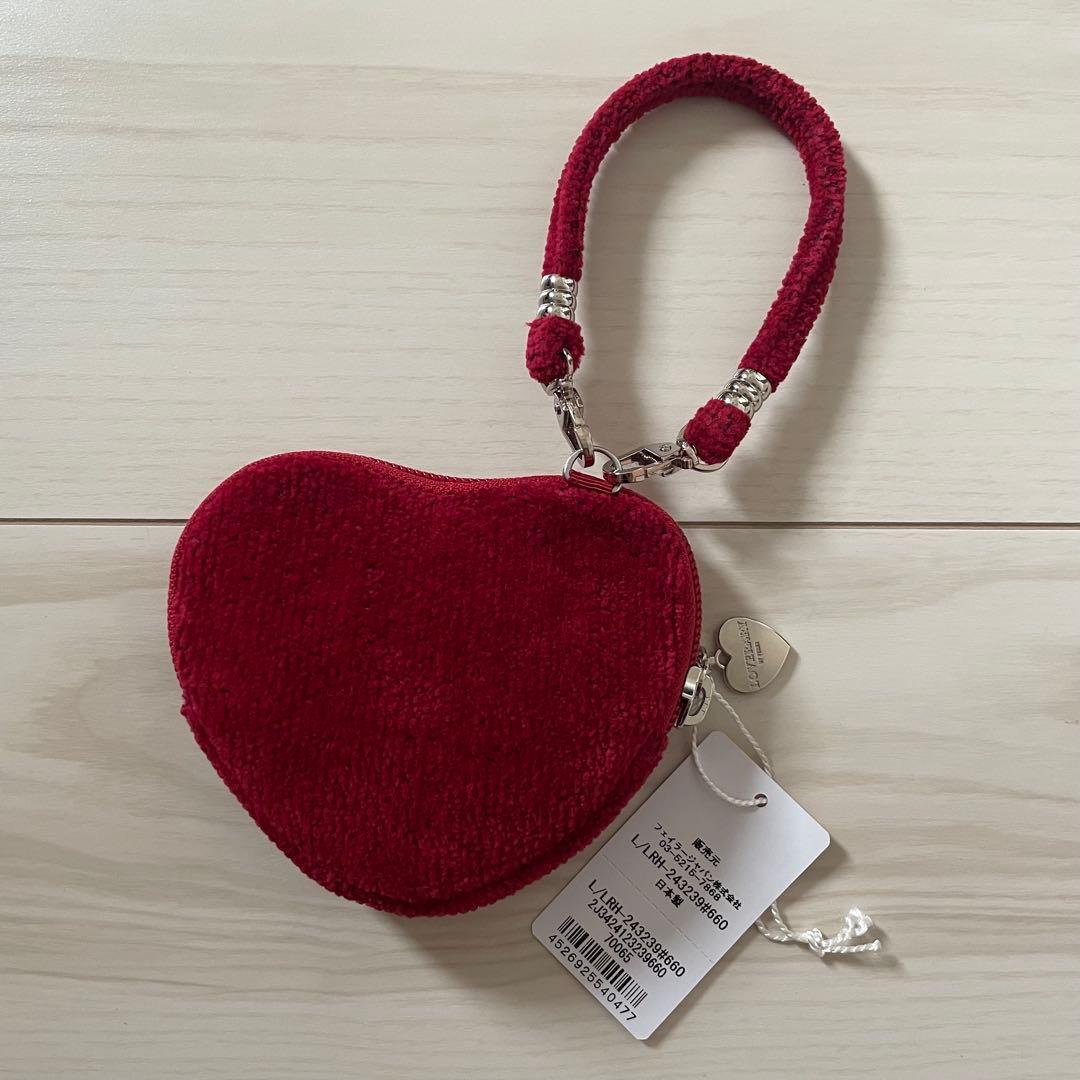 新品】FEILER フェイラー ラブラリーハート ハート型ポーチ ダーク