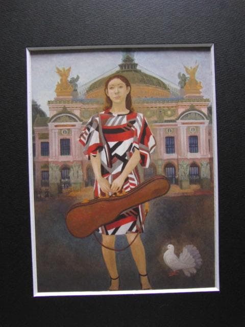 岡本明久、「悠聲」、希少な画集より、 新品高級額装付、状態良好