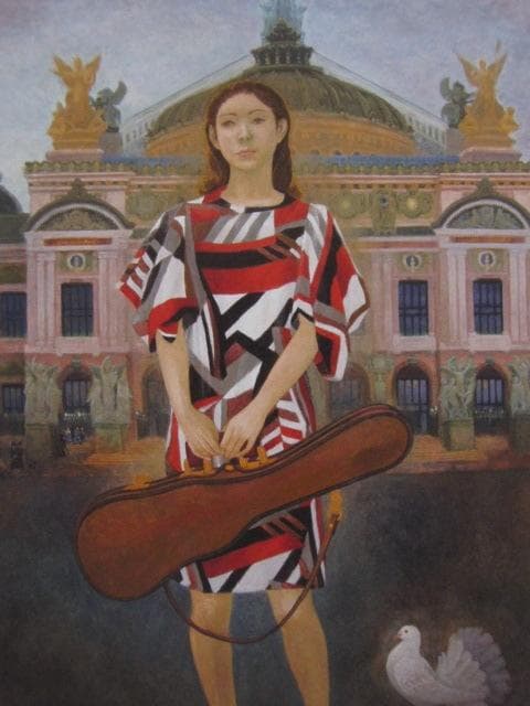 岡本明久、「悠聲」、希少な画集より、 新品高級額装付、状態良好