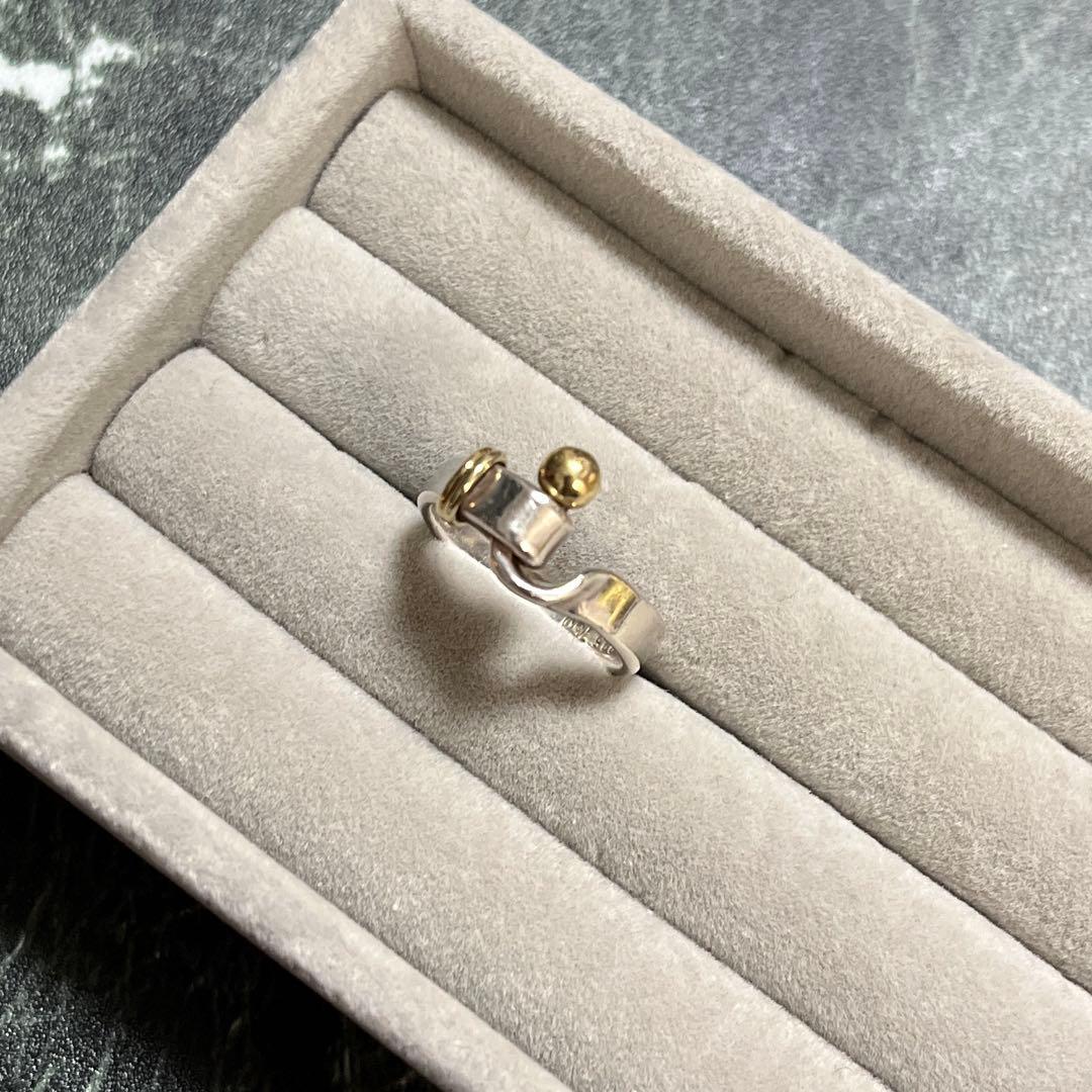 フックアンドアイ リング 指輪 内径約16mm 9号 10号